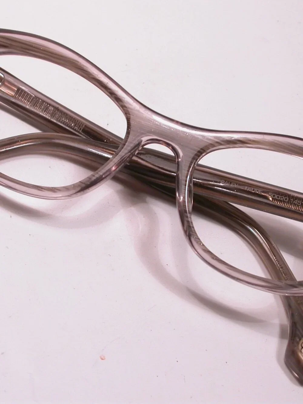 Blake Kuwahara Paley Silver Clear Stripe Eyeglasses Frames Made in Japan